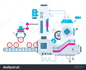 工業(yè)工廠插圖的矢量排序與視覺藝術(shù) 構(gòu)建色彩明亮的平面設(shè)計系統(tǒng)